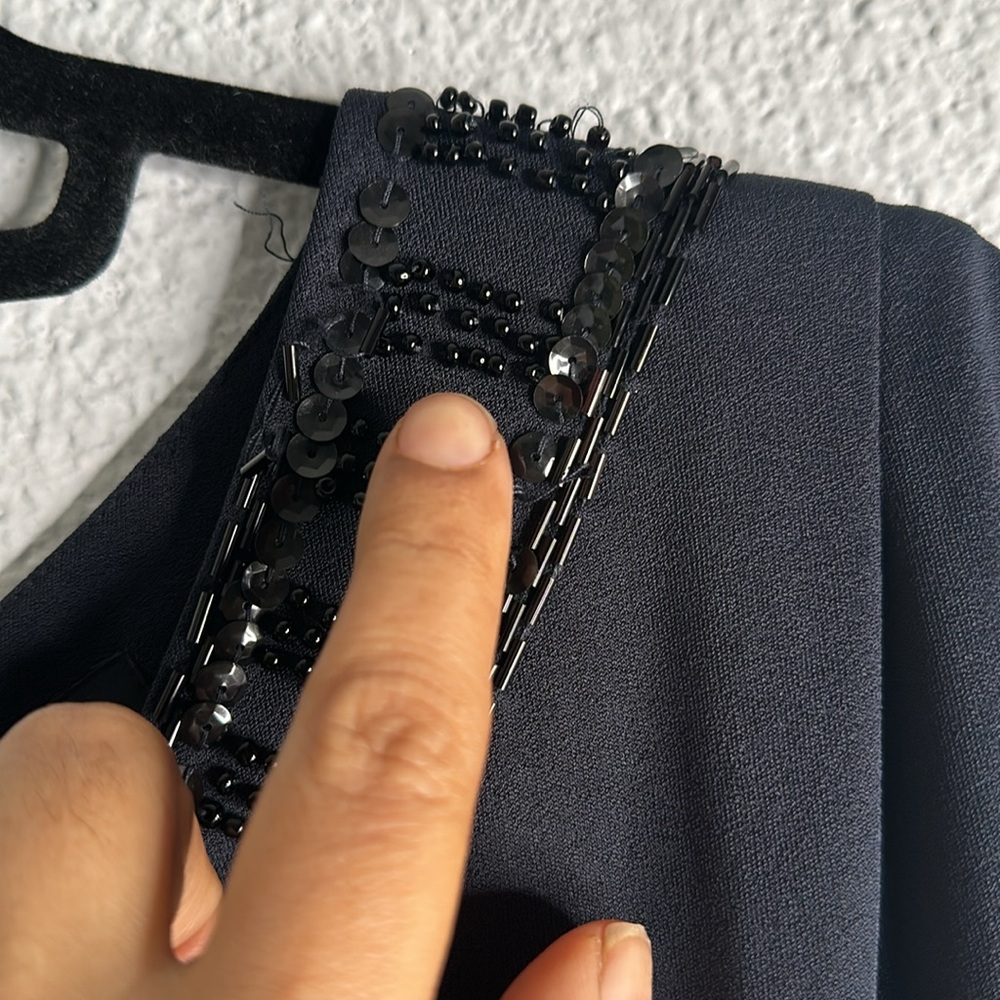 Marc by Marc Jacobs call the boat sequins navy   Sailor peplum midi dress siz M - Picture 9 of 10
